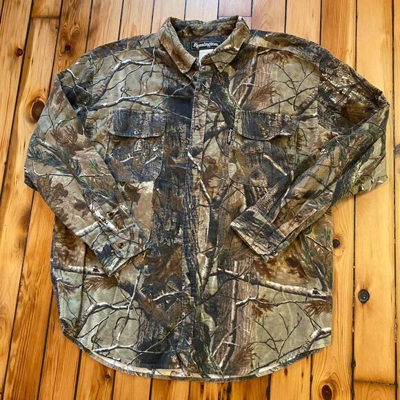 Vintage Reminton Real Tree Camouflage Shirt XXL Broken-in - Picture 3 of 5